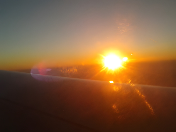 Sun rising above the horizon, giving the feeling of being closer to the Sun